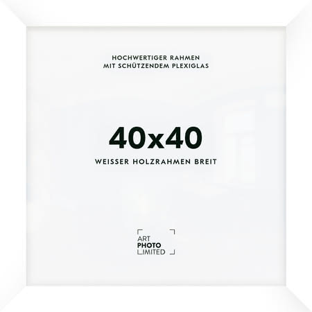 Holzrahmen Weiß Breit 40x40cm Holzrahmen Weiß Breit 40x40cm