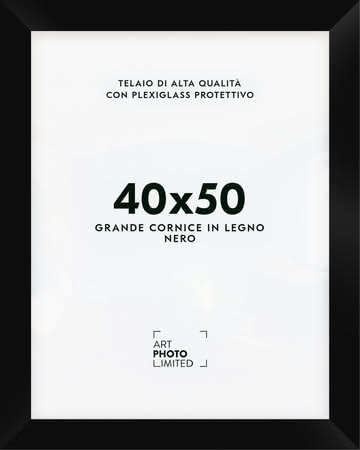 Larga Nero Cornice in legno 40x50cm Larga Nero Cornice in legno 40x50cm