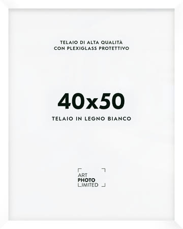 Bianco Cornice in legno 40x50cm Bianco Cornice in legno 40x50cm