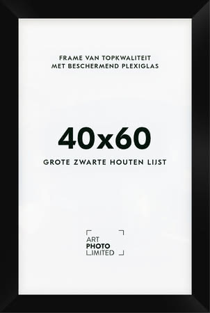 Brede Houten lijst Zwart 40x60cm Brede Houten lijst Zwart 40x60cm