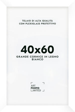 Larga Bianco Cornice in legno 40x60cm Larga Bianco Cornice in legno 40x60cm