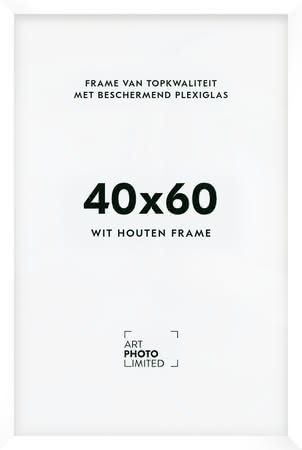 Houten lijst Witte 40x60cm Houten lijst Witte 40x60cm