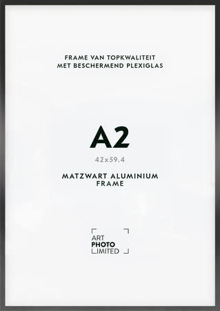 Aluminium lijst Zwart A2