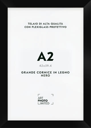 Larga Nero Cornice in legno A2 Larga Nero Cornice in legno A2