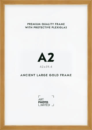 Wide Ancient Gold Wooden frame A2 Wide Ancient Gold Wooden frame A2
