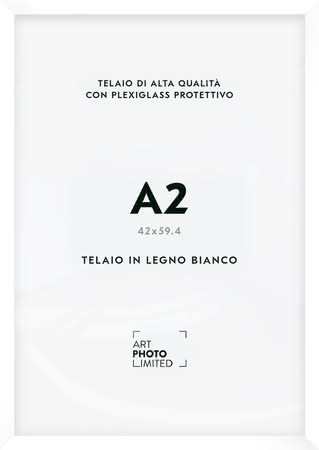 Bianco Cornice in legno A2 Bianco Cornice in legno A2
