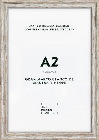 Ancho Antiguo Blanco Marco de madera A2 Ancho Antiguo Blanco Marco de madera A2