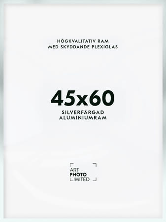 Matt silver Aluminiumram 45x60cm Matt silver Aluminiumram 45x60cm