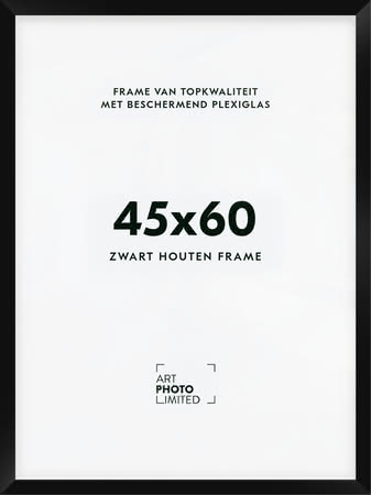 Houten lijst Zwart 45x60cm