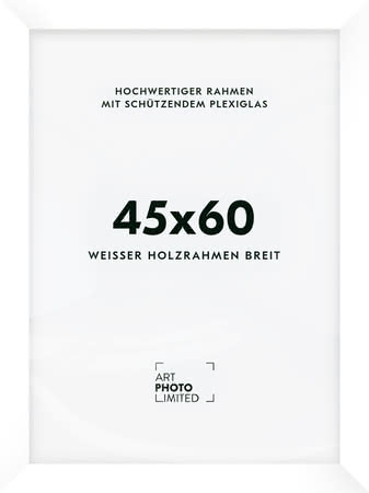 Holzrahmen Weiß Breit 45x60cm Holzrahmen Weiß Breit 45x60cm