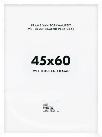 Houten lijst Witte 45x60cm Houten lijst Witte 45x60cm