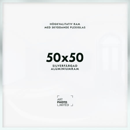 Matt silver Aluminiumram 50x50cm Matt silver Aluminiumram 50x50cm