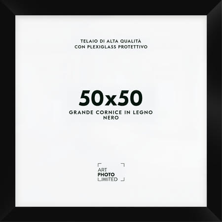 Larga Nero Cornice in legno 50x50cm Larga Nero Cornice in legno 50x50cm