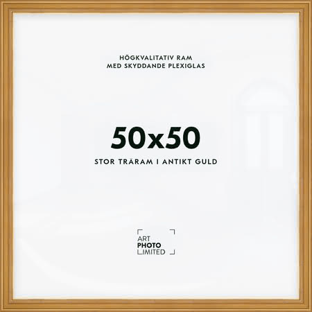 Stor Antik Förgylld Träram 50x50cm Stor Antik Förgylld Träram 50x50cm