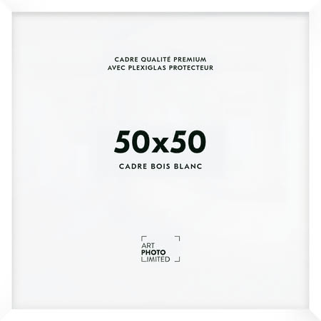 Cadre en bois blanc  50x50cm