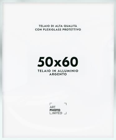 Argento opaco Cornice in alluminio 50x60cm Argento opaco Cornice in alluminio 50x60cm