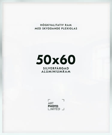 Matt silver Aluminiumram 50x60cm Matt silver Aluminiumram 50x60cm