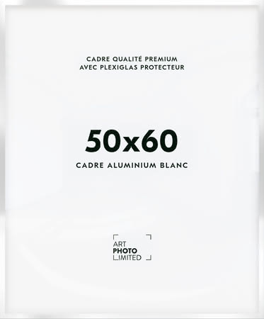 Cadre en aluminium blanc 50x60cm