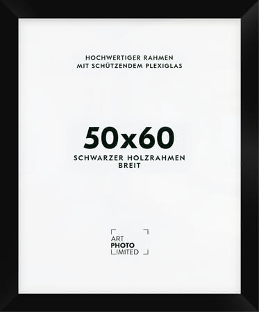 Holzrahmen Schwarz Breit 50x60cm Holzrahmen Schwarz Breit 50x60cm