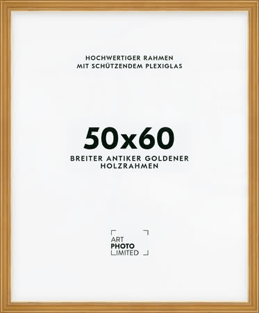 Holzrahmen Antik Gold Breit 50x60cm Holzrahmen Antik Gold Breit 50x60cm