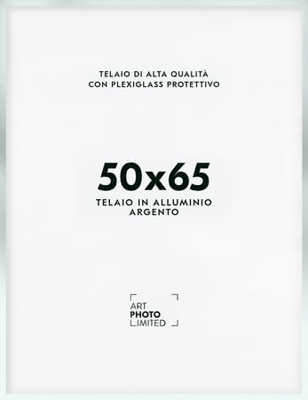 Argento opaco Cornice in alluminio 50x65cm Argento opaco Cornice in alluminio 50x65cm