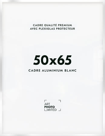 Cadre en aluminium blanc 50x65cm