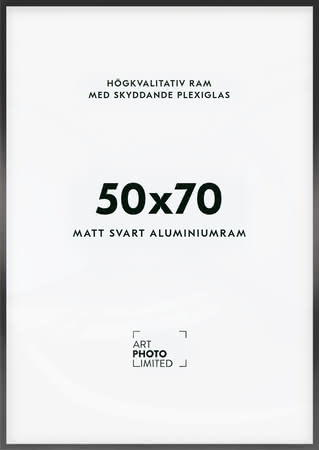 Svart Aluminiumram 50x70cm Svart Aluminiumram 50x70cm
