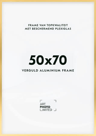 Aluminium lijst Goud 50x70cm Aluminium lijst Goud 50x70cm