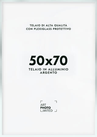 Argento opaco Cornice in alluminio 50x70cm Argento opaco Cornice in alluminio 50x70cm