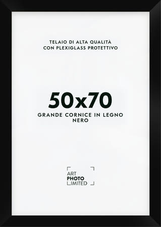 Larga Nero Cornice in legno 50x70cm Larga Nero Cornice in legno 50x70cm