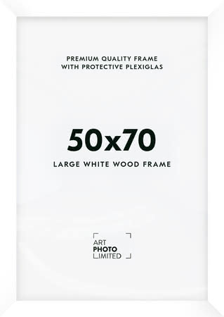 Wide White Wooden frame 50x70cm Wide White Wooden frame 50x70cm
