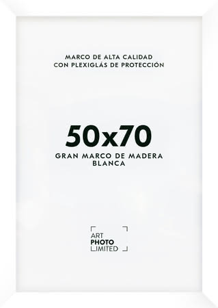 Ancho Blanco Marco de madera 50x70cm Ancho Blanco Marco de madera 50x70cm