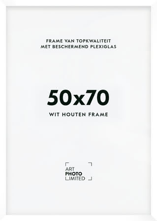 Houten lijst Witte 50x70cm Houten lijst Witte 50x70cm