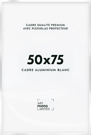 Cadre en aluminium blanc 50x75cm