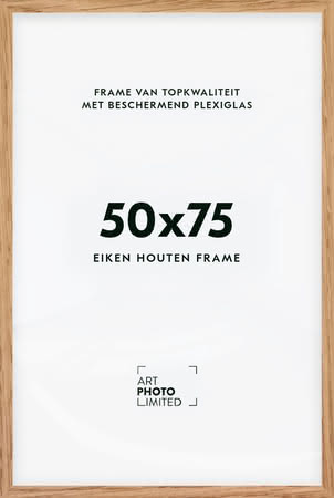 Houten lijst Natuur eiken 50x75cm