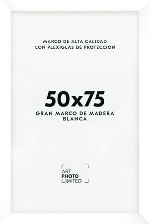 Ancho Blanco Marco de madera 50x75cm Ancho Blanco Marco de madera 50x75cm