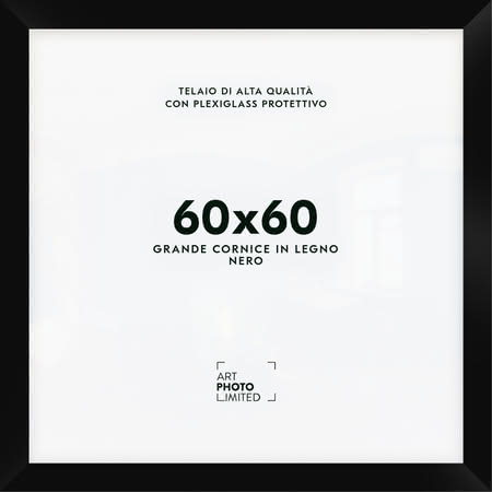 Larga Nero Cornice in legno 60x60cm Larga Nero Cornice in legno 60x60cm