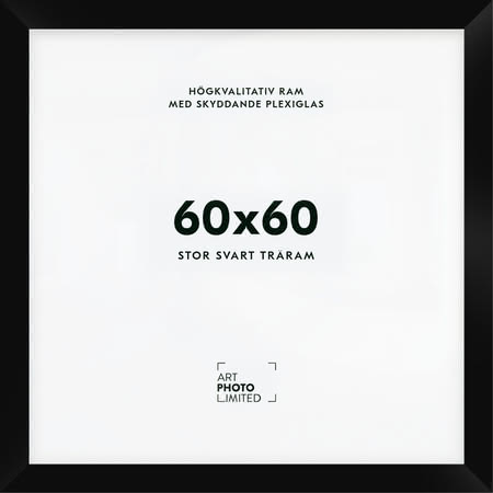 Stor Svart Träram 60x60cm Stor Svart Träram 60x60cm