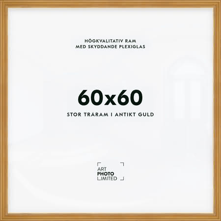 Stor Antik Förgylld Träram 60x60cm Stor Antik Förgylld Träram 60x60cm