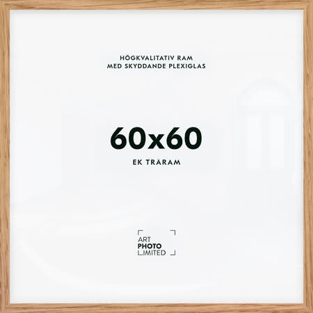 Naturlig ek Träram 60x60cm Naturlig ek Träram 60x60cm