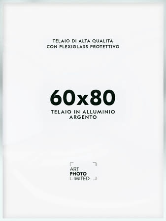 Argento opaco Cornice in alluminio 60x80cm Argento opaco Cornice in alluminio 60x80cm