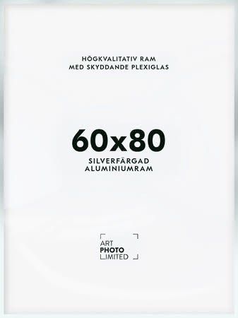 Matt silver Aluminiumram 60x80cm Matt silver Aluminiumram 60x80cm