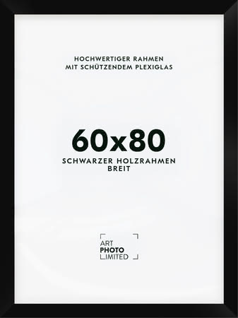 Holzrahmen Schwarz Breit 60x80cm Holzrahmen Schwarz Breit 60x80cm