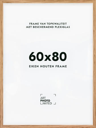 Houten lijst Natuur eiken 60x80cm Houten lijst Natuur eiken 60x80cm