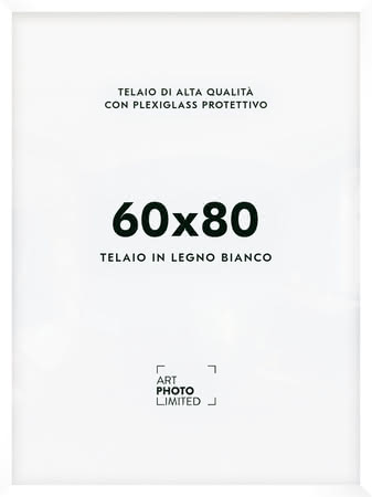 Bianco Cornice in legno 60x80cm Bianco Cornice in legno 60x80cm