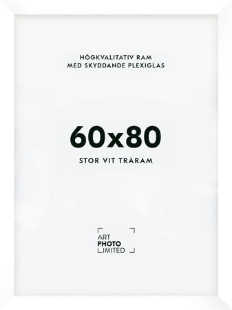 Stor Vit Träram 60x80cm Stor Vit Träram 60x80cm