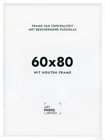 Houten lijst Witte 60x80cm Houten lijst Witte 60x80cm