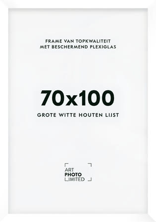 Brede Houten lijst Witte 70x100cm Brede Houten lijst Witte 70x100cm