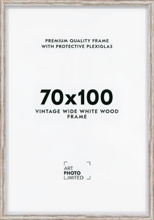 Wide Vintage White Wooden frame 70x100cm Wide Vintage White Wooden frame 70x100cm