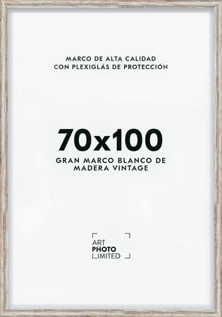 Ancho Antiguo Blanco Marco de madera 70x100cm Ancho Antiguo Blanco Marco de madera 70x100cm